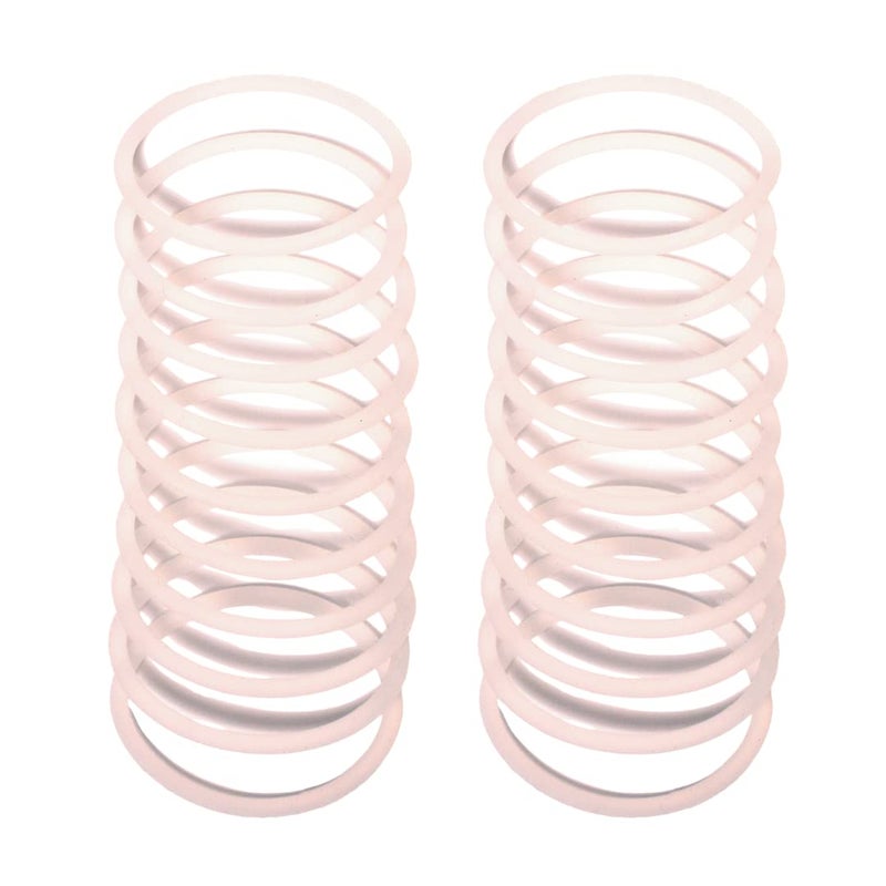 Mia Silkies Hair Ties, Silicone Hair Elastics Lasts 10 Times Longer Than Rubber Bands, Ponytail Holders for Thick Hair, Women, Teens, Athletes, Girls - Translucent Clear Color 2pks/20pcs - Image 1